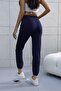 Haute 1059 Navy Blue High Waist Ultra Flexible Seasonal Basic Sweatpants - 7