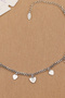 Ysx Brand Vip Heart Sequin Model Chain Anklet Silver 22+5cm New Season - 2