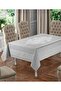 Jumbo Carefree Stain Proof Waterproof Jacquard Tablecloth 160x220 cm Gray