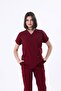 New Elite Lycra Suit Burgundy - Unisex Flex Cargo Pocket Doctor Nurse Uniform Uniforme Medico - 3