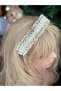 Special Design Luxury Tulle Ribbon Drawstring Pearl Embroidered Shiny Glitter Crown Gold Gold Special Occasion Crown - 2