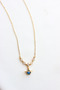 316L Stainless Steel Necklace - Planet Steel Necklace with Blue Opal Stone - Antiallergic - Tarnish Free Necklace - 2