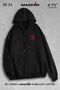 Unisex Women's Men's Hooded Paris Football Logo Printed Zippered Sweatshirt Fleece Jacket