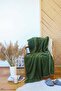 Double Sided Wellsoft TV Blanket 100x170cm Sofa Throw, Soft Fuzzy Plush Fleece Green