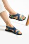 Elastic Denim Women's Sandals - 2