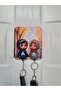 Figured Women's and Men's Keychain and Strap - with Headscarf - 4