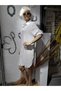 Muslin Cotton Long-sleeved, Buttoned Slit Shirt Tunic Dress