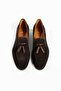 Men's Genuine Suede Leather Neolite Sole Tasseled Classic Loafer Shoes - 4
