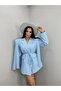 Tie-Detail Oversized Blazer Jacket - 2