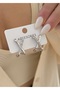 embellished silver women's x-model earrings - 2