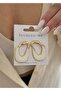 Gold White Mini Women's Earrings - 3