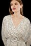 Maxi Size Sequin Cross Front Dress - 2