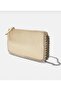 Women's Chain Studded Detailed Cross Strap Wallet Bag