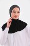 Women's Hijab with Snap Neck Collar and Stones - Standard