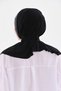 Women's Hijab with Snap Neck Collar and Stones - Standard - 2