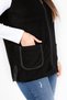 Women's Black Fleece Vest - 2