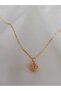 Women's Gold Pendant with Stone in Sphere - 4