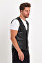 Leather Black Vest - 4