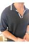 Polo Neck Oversize Cotton T-Shirt - Anti-Sweat and Soft Texture - 3