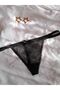 Midnight Rose Lace Thong String G-string / Ipli String - 3