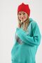 Women's Red Winter Coldproof Fleece Beanie (Inner and Outer )