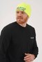 Men's Neon Green Slogan Warm Outdoor Fleece Beanie - 2
