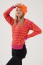 Women's Neon Orange Slogan Warm Fleece Beanie - 5