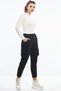Cty-abr-9043 Black Cargo Pocket Trousers