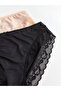 Lace Detailed Hipster Panties 2 Pack - 3