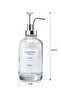 500 ml Countertop Glass Liquid Soap Dispenser Bathroom (6 PCS LABEL) - 6