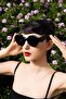 Nairobi Black Geometric Oversize Women's Sunglasses