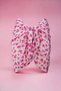 . Pink White Heart Patterned Short Pareo Satin Women's Beach Dress - 2