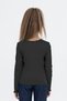 long sleeve ribbed bodysuit with Corded Fabric hem and sleeves for girls. - 2
