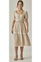 MUSLIN WATERMELON SLEEVE MIDI SIZE SCURFED DRESS - 2