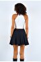 Women's Front Collar Detail Slit Design Trendy Blouse Standard - 4