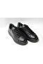 Women's Black Inner Outer Genuine Leather Casual Sports Shoes - 8