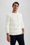 Standard Fit Regular Cut Crew Neck Knitwear Sweater B0544Ax23Wn