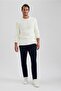 Standard Fit Regular Cut Crew Neck Knitwear Sweater B0544Ax23Wn - 2