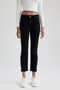 Slim Fit Slim Fit High Waist Pocket Ankle Length Jean Trousers A7550Ax23Au - 4