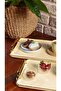 2-Piece Cream Tray Presentation Decorative Home Tableware Kitchen Tea Coffee Tray - 4