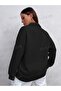 Unisex Large Size Zippered Oversize Winter Stand Collar Cardigan Hoodie - 2