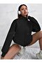 Unisex Large Size Zippered Oversize Winter Stand Collar Cardigan Hoodie - 5