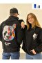 Panda Design Lover Couple Combinations - 2 Black Hooded Sweatshirt