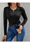 Leopard Print Viscose Women's Blouse - Long Sleeve and Stripe Detail - 2
