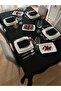 Black Polyester Linen Linen Tablecloth