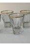 6 Coffee Cups with Water Glass on the Side Gold - 6