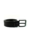 Leather Belt Black Sports Patterned 81061 - 3