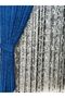 Tulle Background Curtain 2 Wings Tulle Background Curtain Lace-Up Model Ivy Pattern Dark Blue - 5