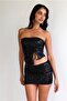 Black Sequined Mini Skirt with Wardrobe Lining, Mini Skirt, Evening Dress Skirt - 6