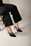 Ciza Three-Stripe Buckle Detailed Black Patent Leather Black 10 cm Women's Stiletto, High Heels - 3